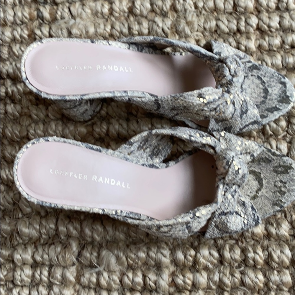 Loeffler Randall Coco Knot Mule Python 8.5 - image 3